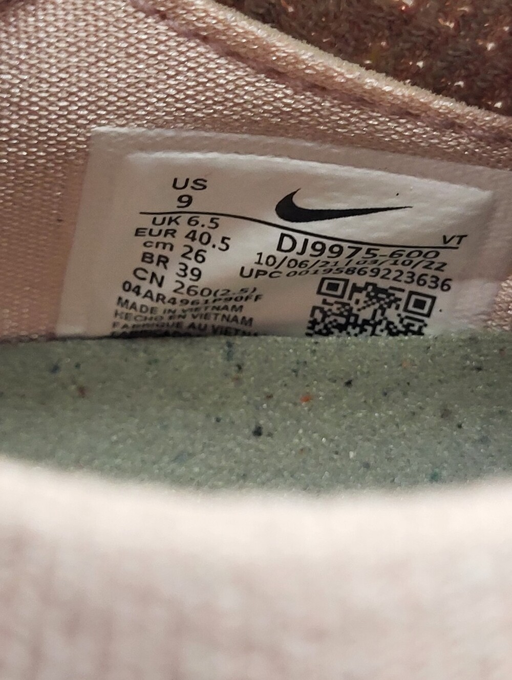 Nike Air VaporMax Flyknit Shoes Pink Oxford Running Sneakers Womens Size 9 - Picture 10 of 10